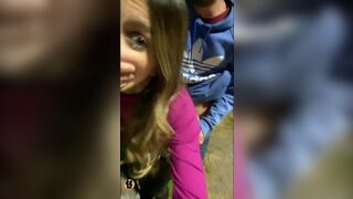 Трахнул аргентинскую девушку на улице после концерта и получил сперму на лицо | Публичный секс порно